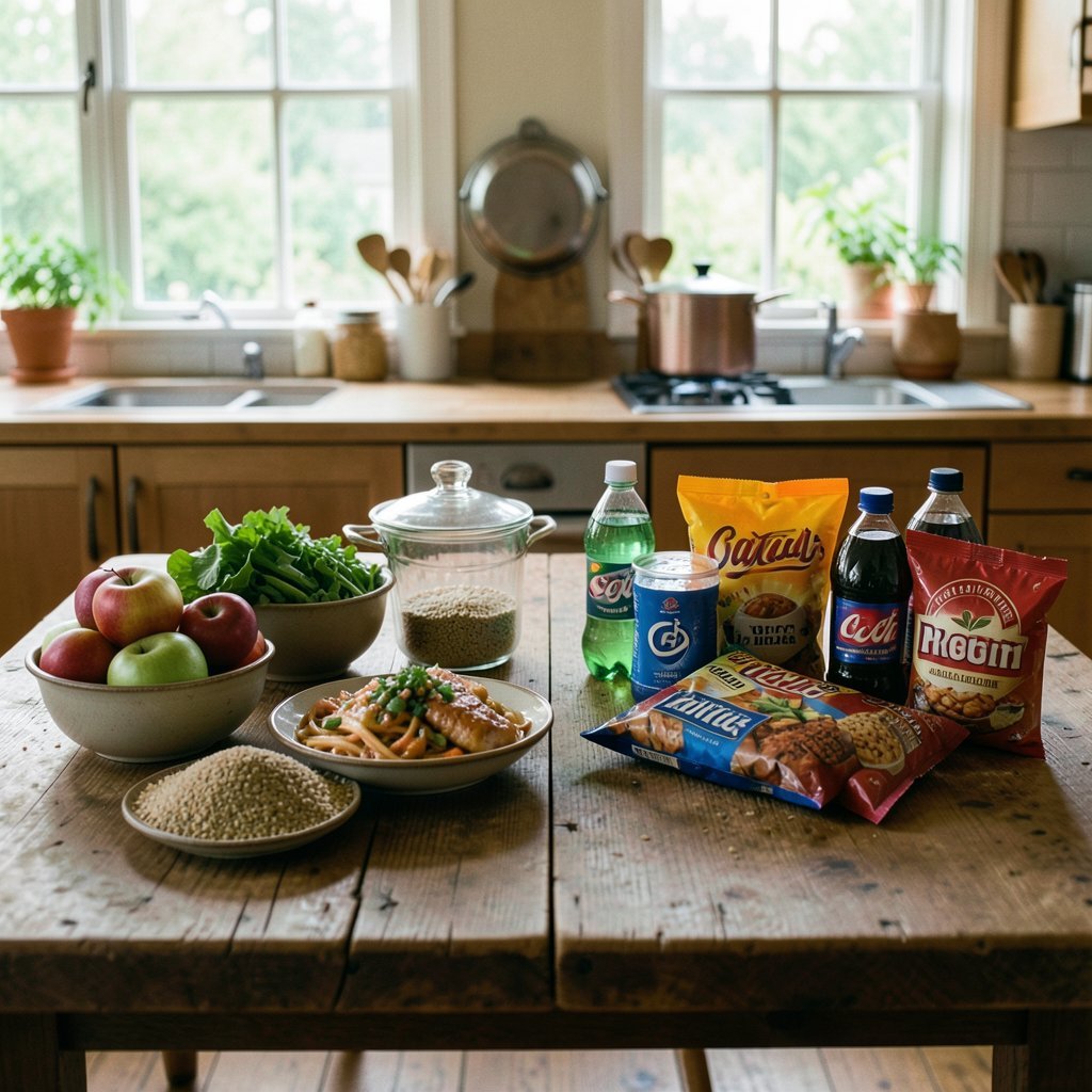 Comparativo: alimentação caseira versus alimentação ultraprocessada